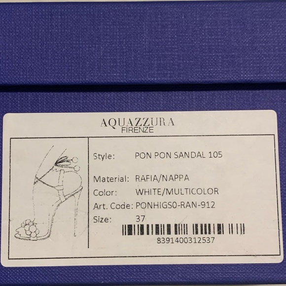 Aquazzura. Sandals with heel. Summer heels. Strap heels. Size 37. With Box. - Picture 5 of 6